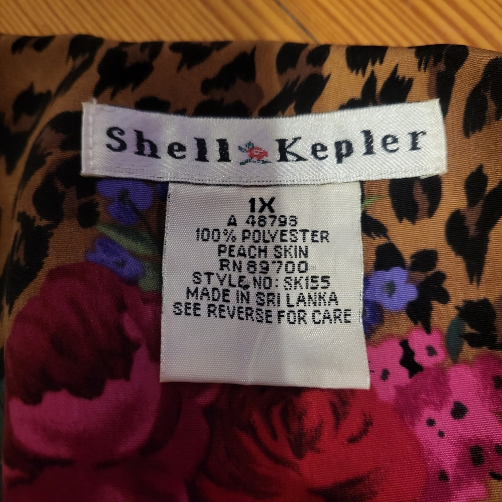 Shell Kepler Floral Leopard Print Blouse